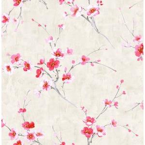 Seabrook Designs AI41608 Koi Floral Trail Wallpaper